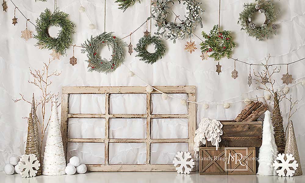 Kate Rustikale Winter Weihnachten Hintergrund von Mandy Ringe Photography