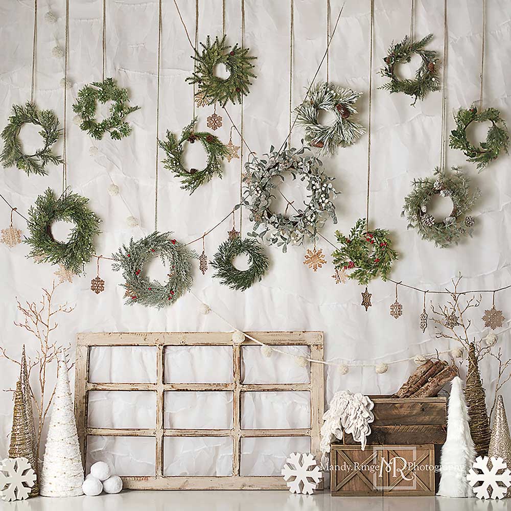 Kate Rustikale Winter Weihnachten Hintergrund von Mandy Ringe Photography