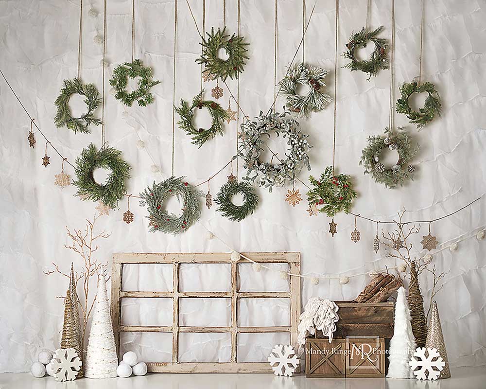 Kate Rustikale Winter Weihnachten Hintergrund von Mandy Ringe Photography