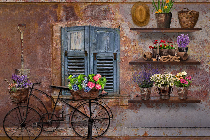 Kate Frühling Fenster Blumen Urlaub Fotografie Hintergrund - Kate Backdrop.de