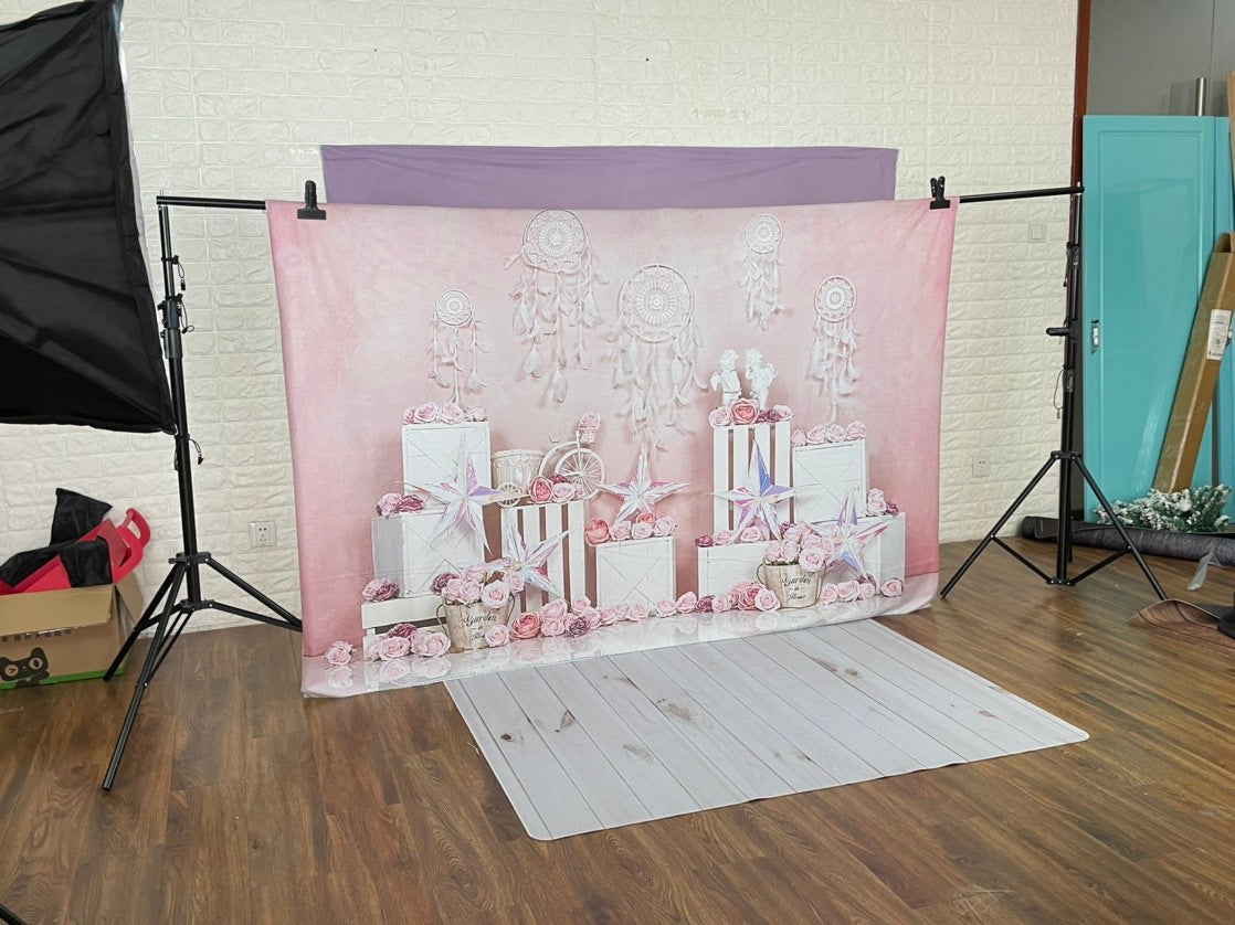 Kate Frühling / Valentinstag Rosa Boho Hintergrund von Emetselch - Kate Backdrop.de