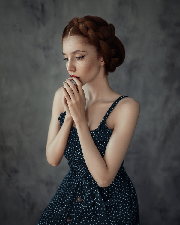 Kate Abstrakter dunkelgrauer und kleiner grüner Fotohintergrund - Kate Backdrop.de