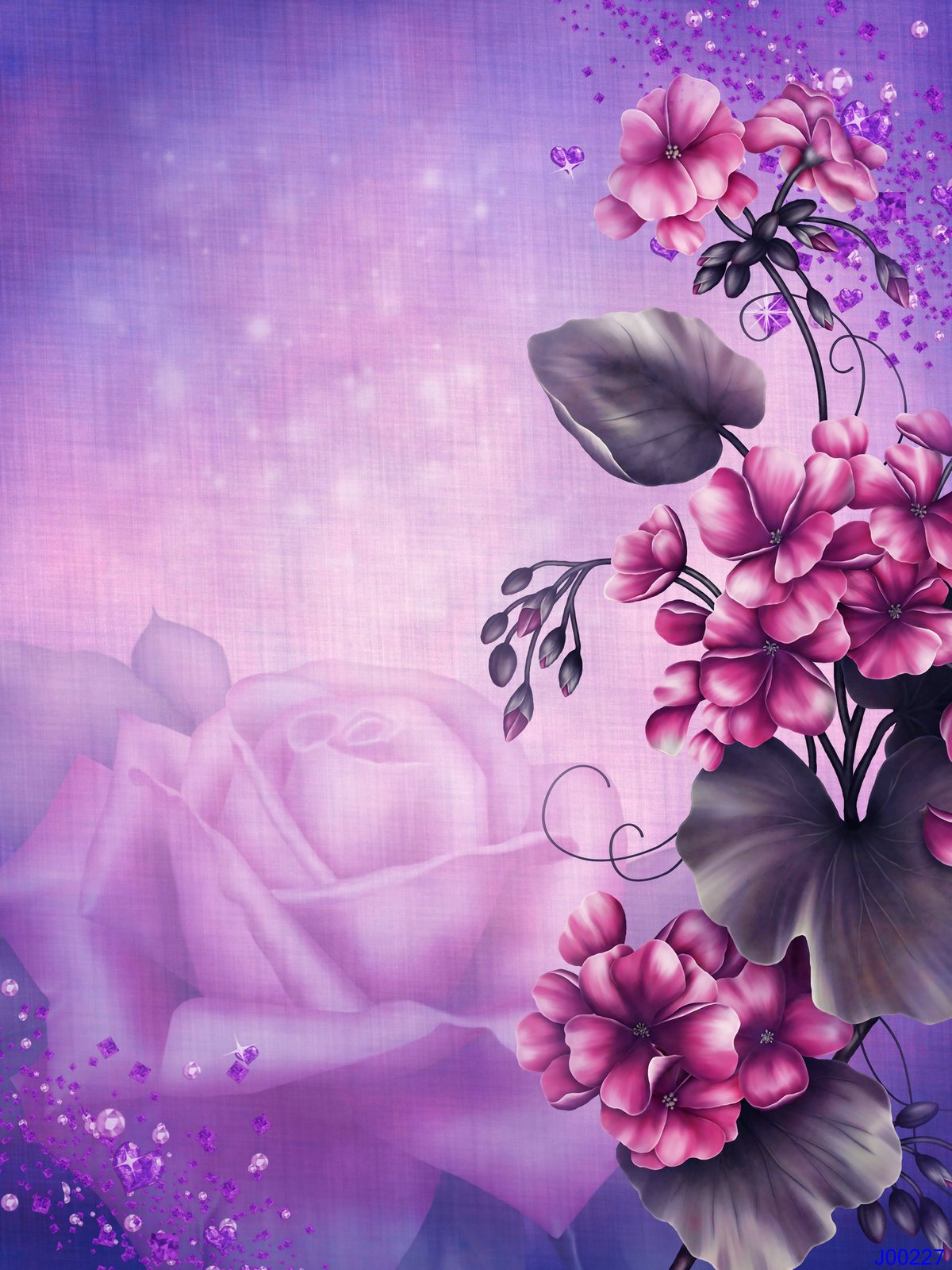Katebackdrop:Kate Purple Flowers Background Portrait Photography backdrop