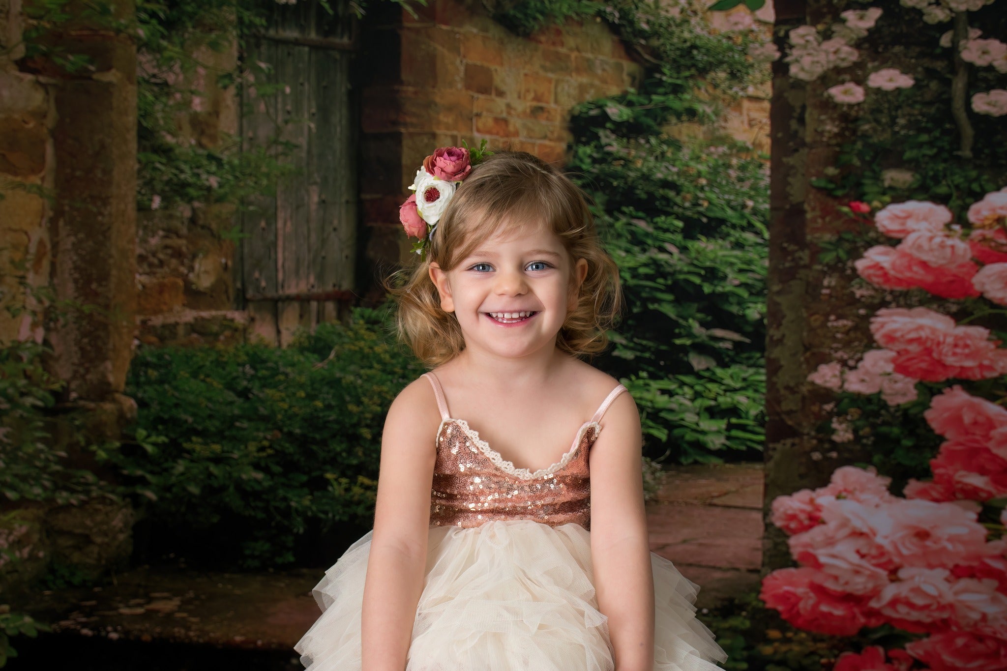 Kate Rosa Rose Ziegelstein Bogen Tür Hintergrund für Fotografen Hintergrund für Hochzeit er - Kate Backdrop.de