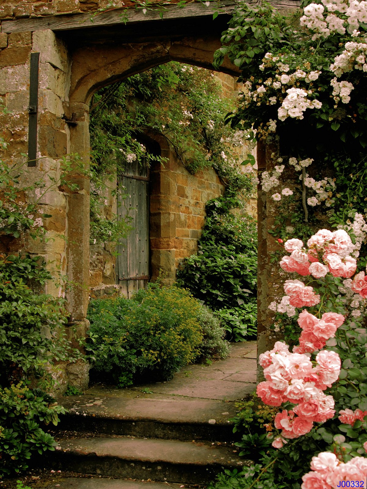 Katebackdrop：Kate Pink Rose Brick Arch Door Background for Photographer Backdrop for Wedding Pictures