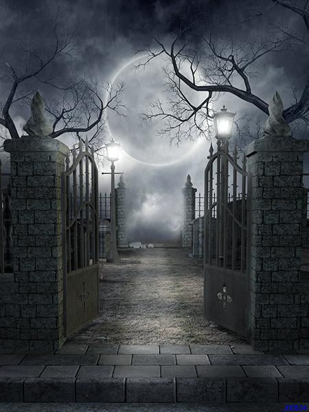 Katebackdrop:Kate Halloween fabric Backdrop for photography Haunted house