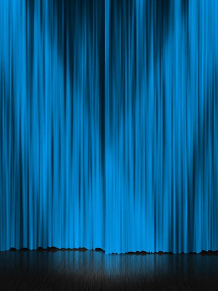 Katebackdrop：Kate Stage Blue Cutrain Theme Backdrops for Photographer