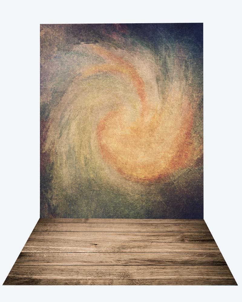 Katebackdrop:Kate abstract texture backdrop + wood floor mat