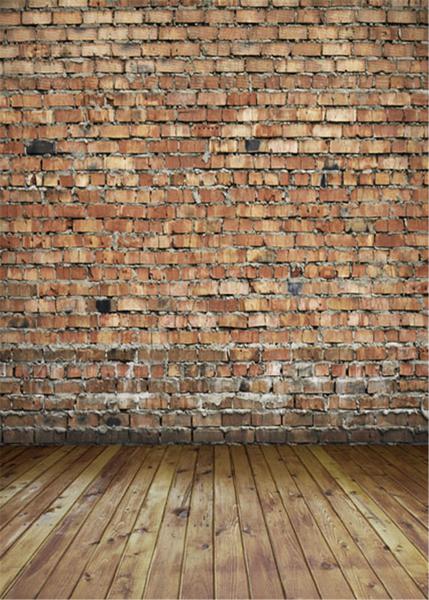 Kate Vintage Backsteinmauer Boden Fotografie Hintergrund wand Holz - Kate Backdrop.de