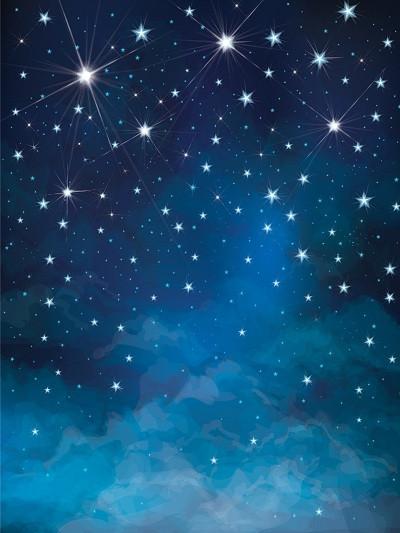 Katebackdrop：Kate Children Night Blue Sky Light Stars Backdrop