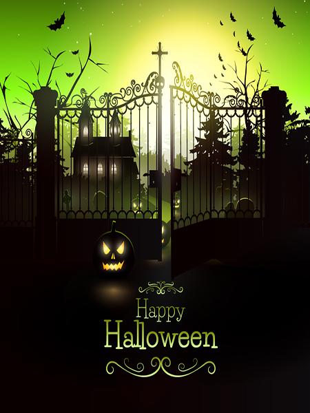 Katebackdrop£ºKate Brick Wall Pumpkin Heads Backdrop for Halloween Photography