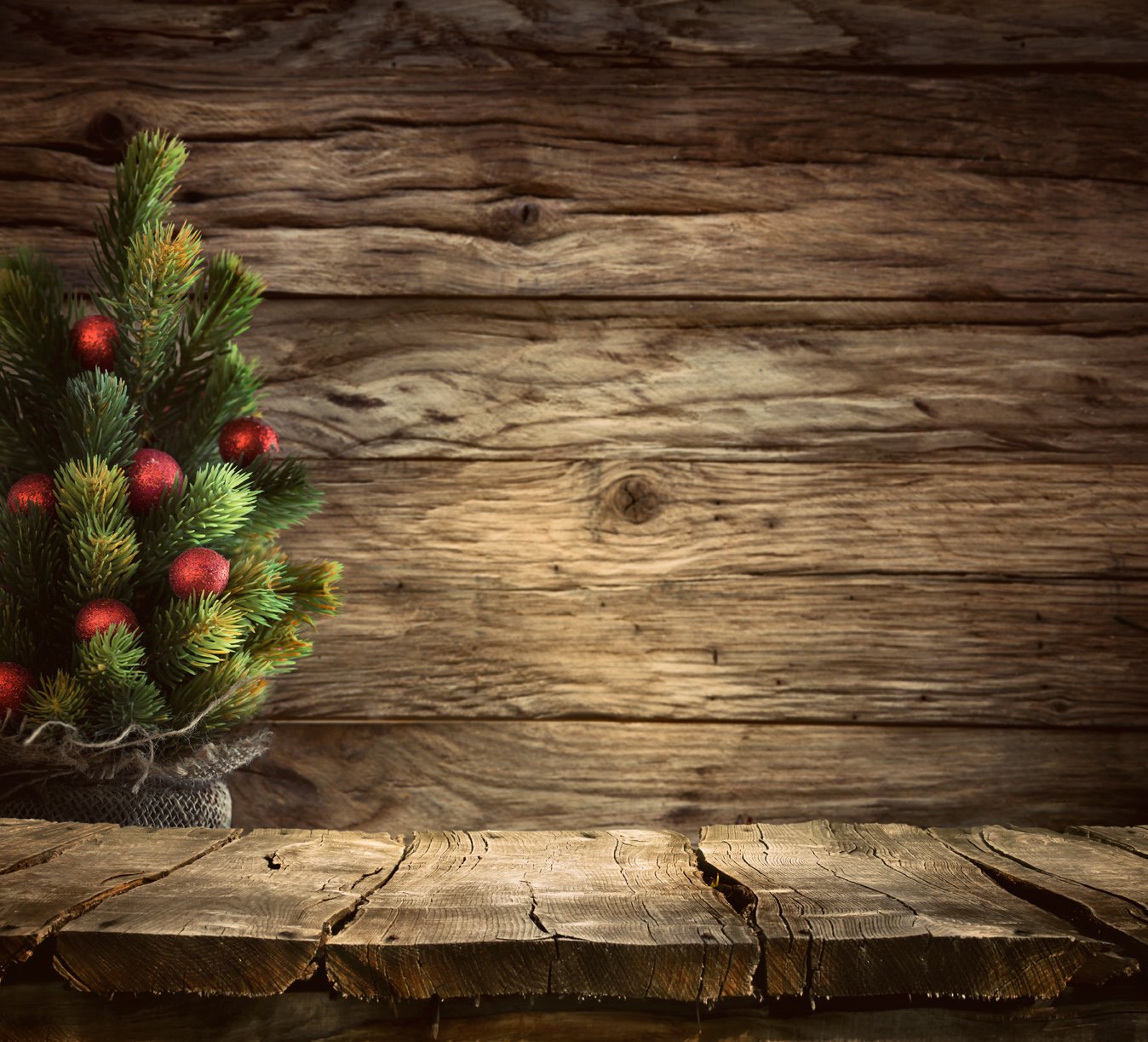 Katebackdrop:Kate dark wood backdrop Pine branches for Christmas Photography