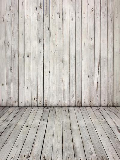 Katebackdrop:Kate White Old Wood Floor Retro Children Backdrops For Photograhy