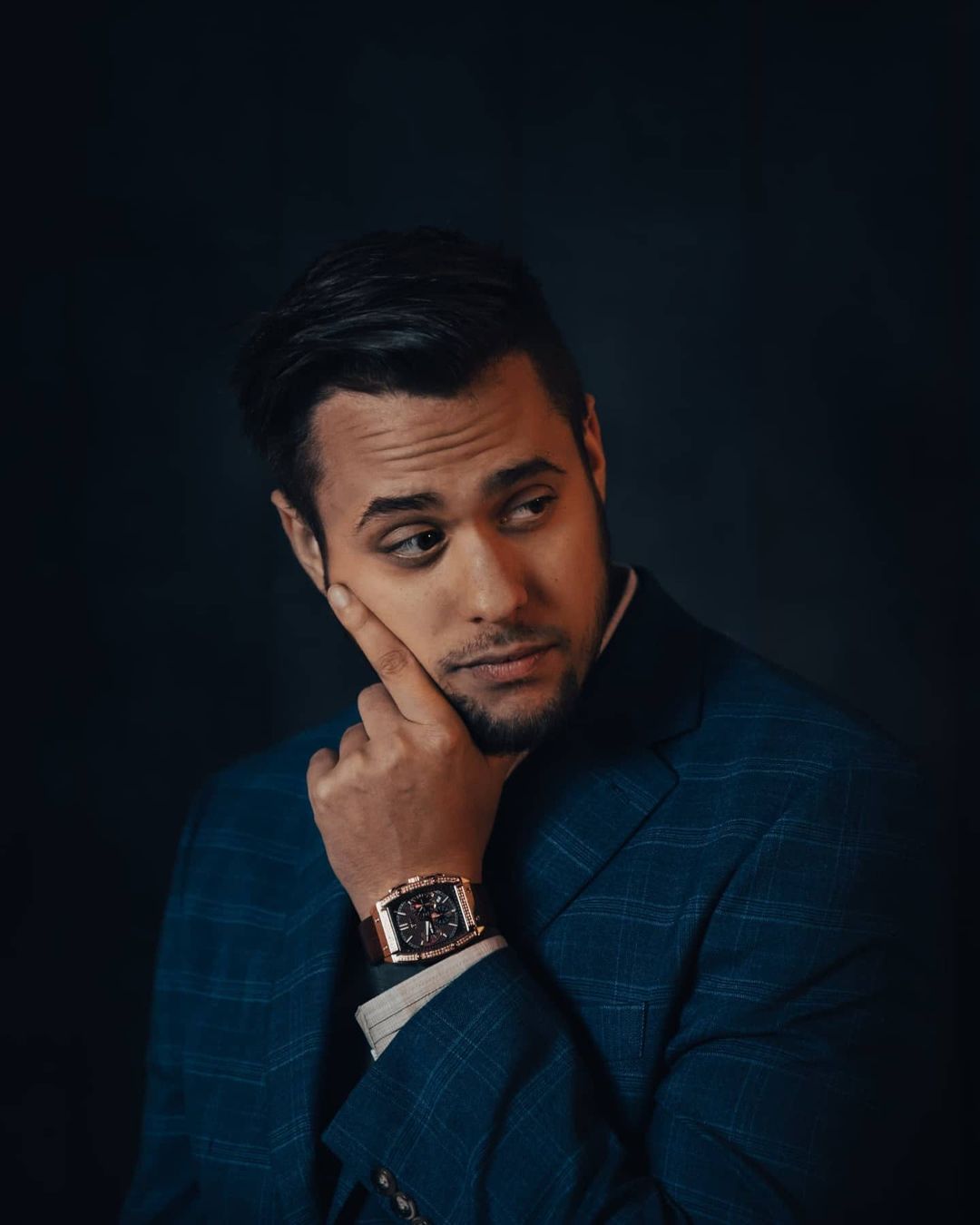 Kate Kaltes schwarzes und graues Texture Unscharf Hintergrund Porträt - Kate Backdrop.de