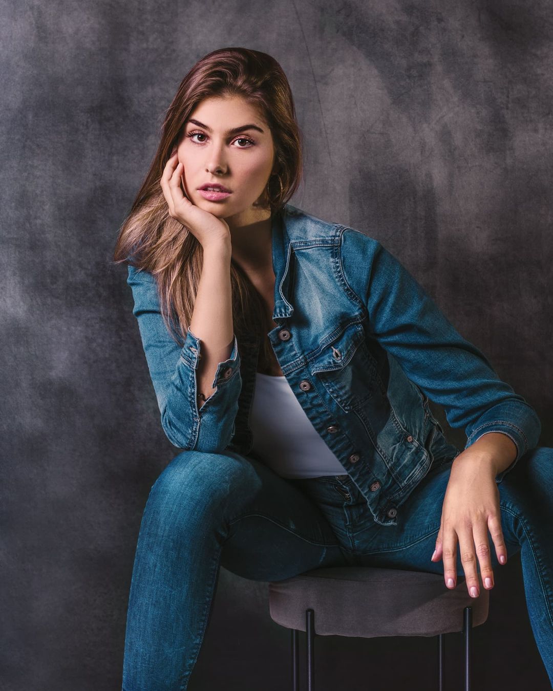 Kate Kaltes schwarzes und graues Texture Unscharf Hintergrund Porträt - Kate Backdrop.de