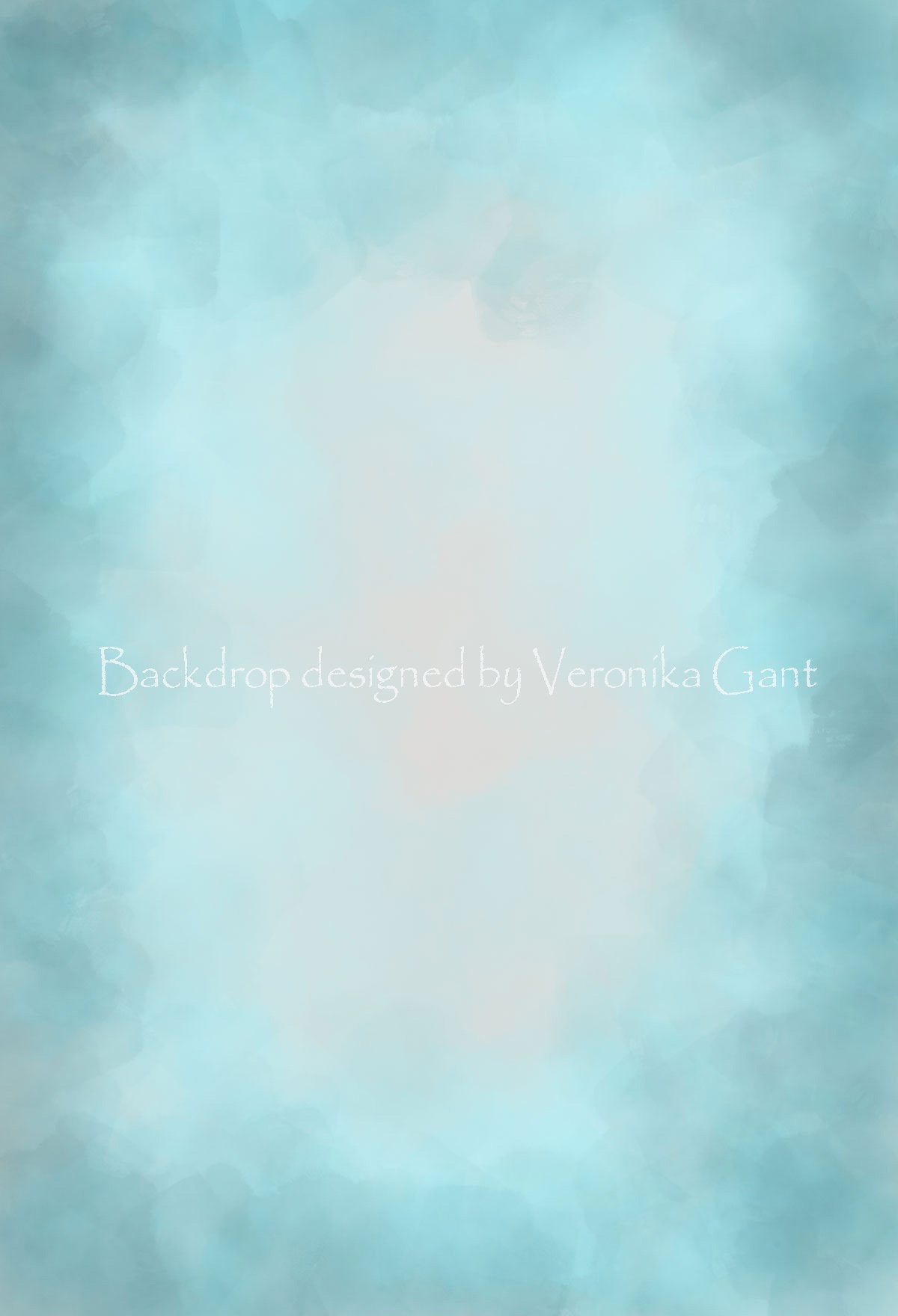 Kate Fine Art Watercolor Blend Blauer Hintergrund für Fotografie Entworfen von Veronika Gant - Kate Backdrop.de