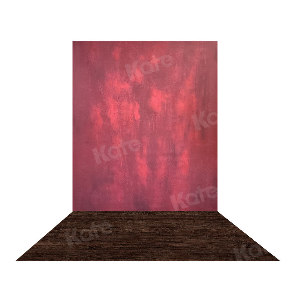 Kate Abstrakter roter Beschaffenheits-Hintergrund+ Dunkelbrauner Gummimatten Boden Holz - Kate Backdrop.de