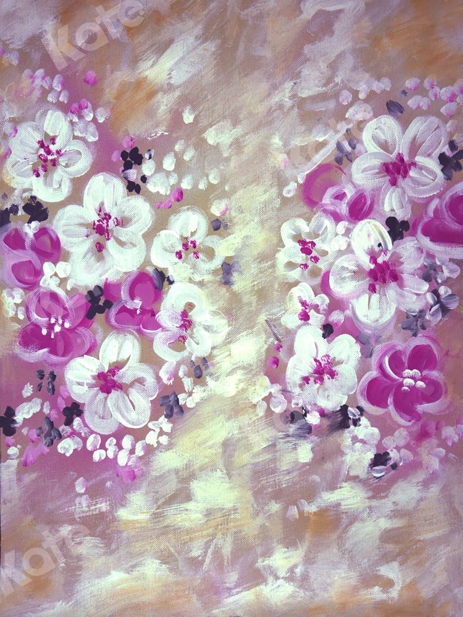 Kate Fine Art Weißer und Rose blumen hintergrund für Fotografie - Kate Backdrop.de