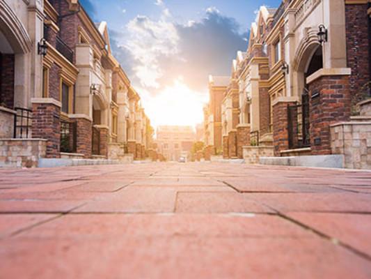 Katebackdrop:Kate City Scenery Sunset Brick Building Backdrops