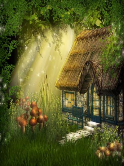 Katebackdrop:Kate Children Fairy Tale Forest House Backdrop