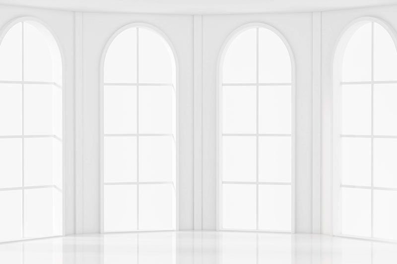 Kate Gewölbt Fenster Hintergrund Weiß für Fotografie Hochzeit - Kate Backdrop.de