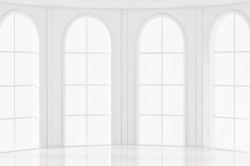Kate Gewölbt Fenster Hintergrund Weiß für Fotografie Hochzeit