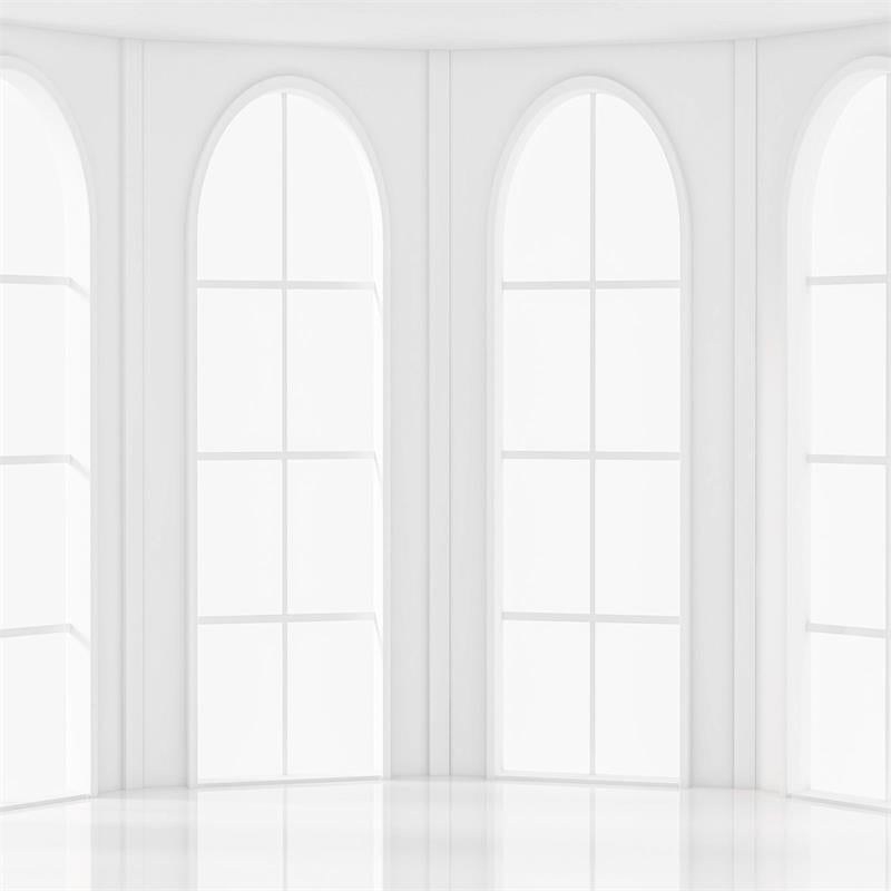 Kate Gewölbt Fenster Hintergrund Weiß für Fotografie Hochzeit - Kate Backdrop.de