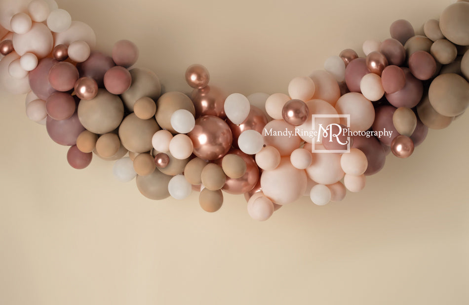 Kate Boho Luftballons Hintergrund Rosa Geburtstag von Mandy Ringe Photography - Kate Backdrop.de