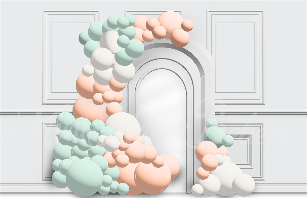 Kate Ballon Bogen Hintergrund Cake Smash Geburtstag von Mini MakeBelieve - Kate Backdrop.de