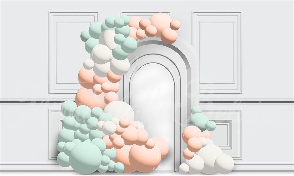 Kate Ballon Bogen Hintergrund Cake Smash Geburtstag von Mini MakeBelieve - Kate Backdrop.de