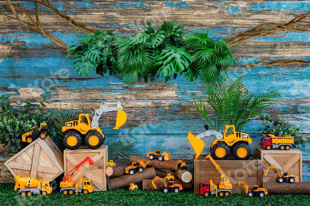 Kate Junge Bagger Hintergrund Cake Smash Geburtstag von Emetselch - Kate Backdrop.de