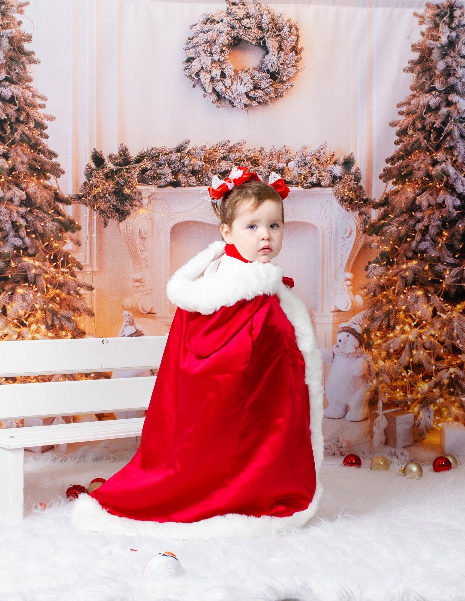 Kate Weihnachtsbär Hintergrund für Fotografie Weihnachten