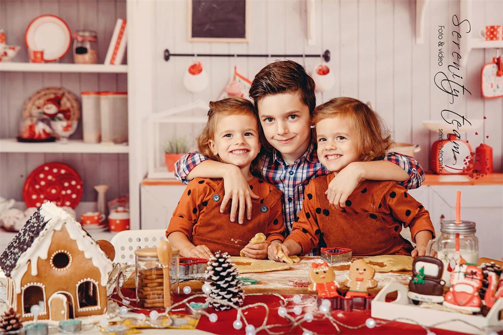 Kate Schnee Winter Weihnachten Küche Fotografie Hintergrund Christmas kitchen - Kate Backdrop.de