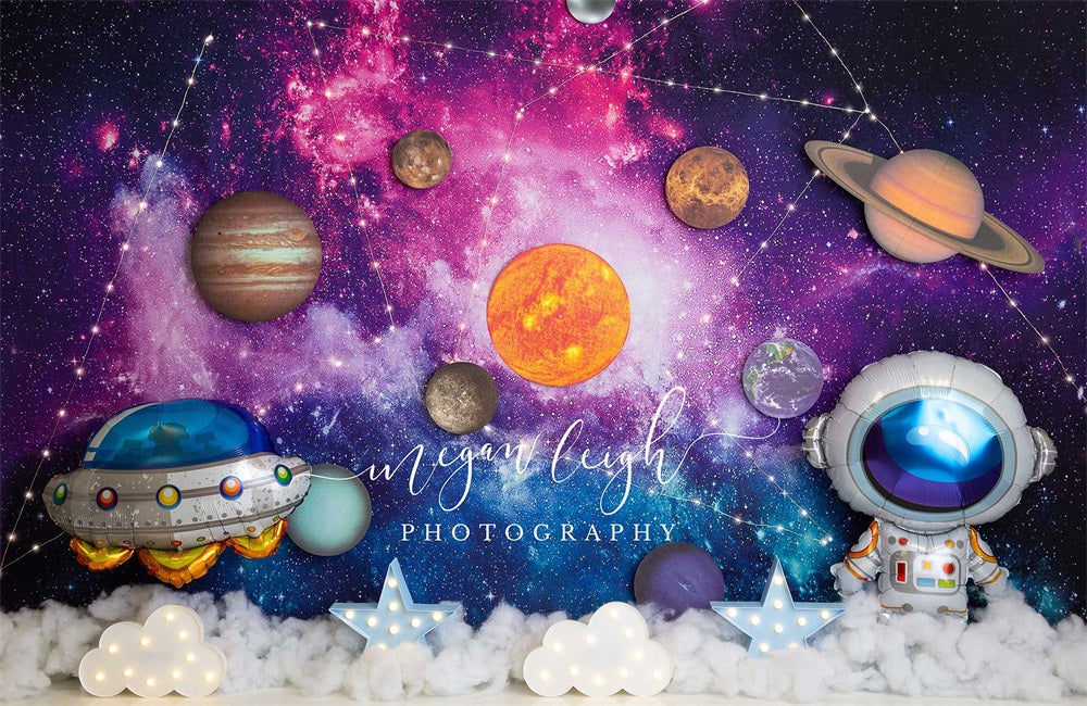 Kate Konstellationen im Raum 1 Geburtstag Hintergrund von Megan Leigh Photography - Kate Backdrop.de