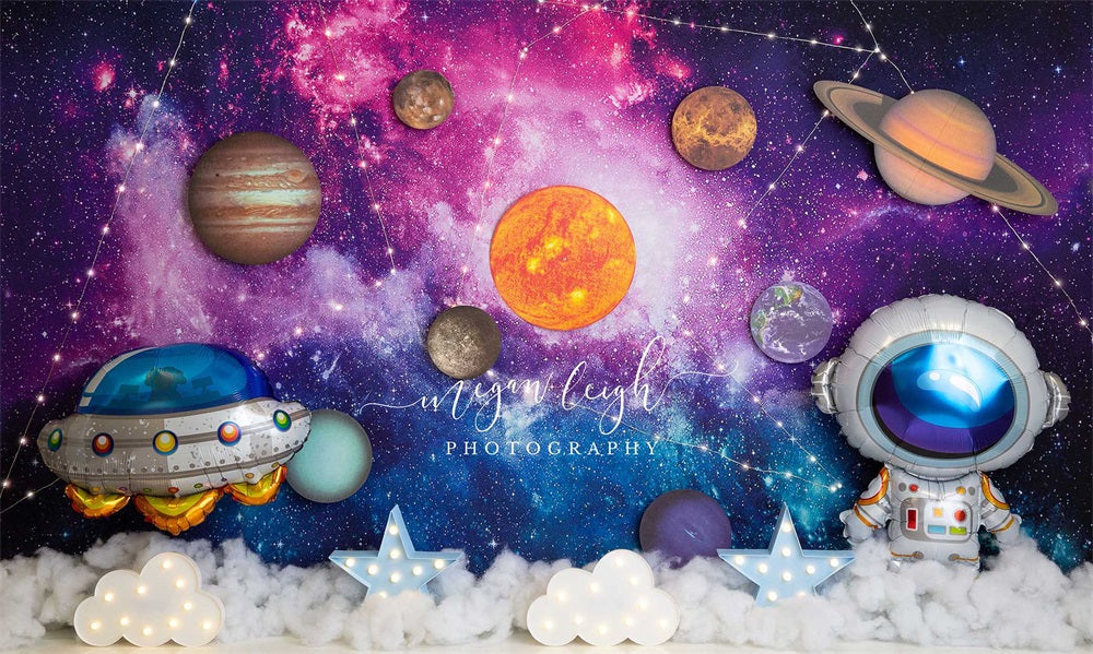 Kate Konstellationen im Raum 1 Geburtstag Hintergrund von Megan Leigh Photography - Kate Backdrop.de