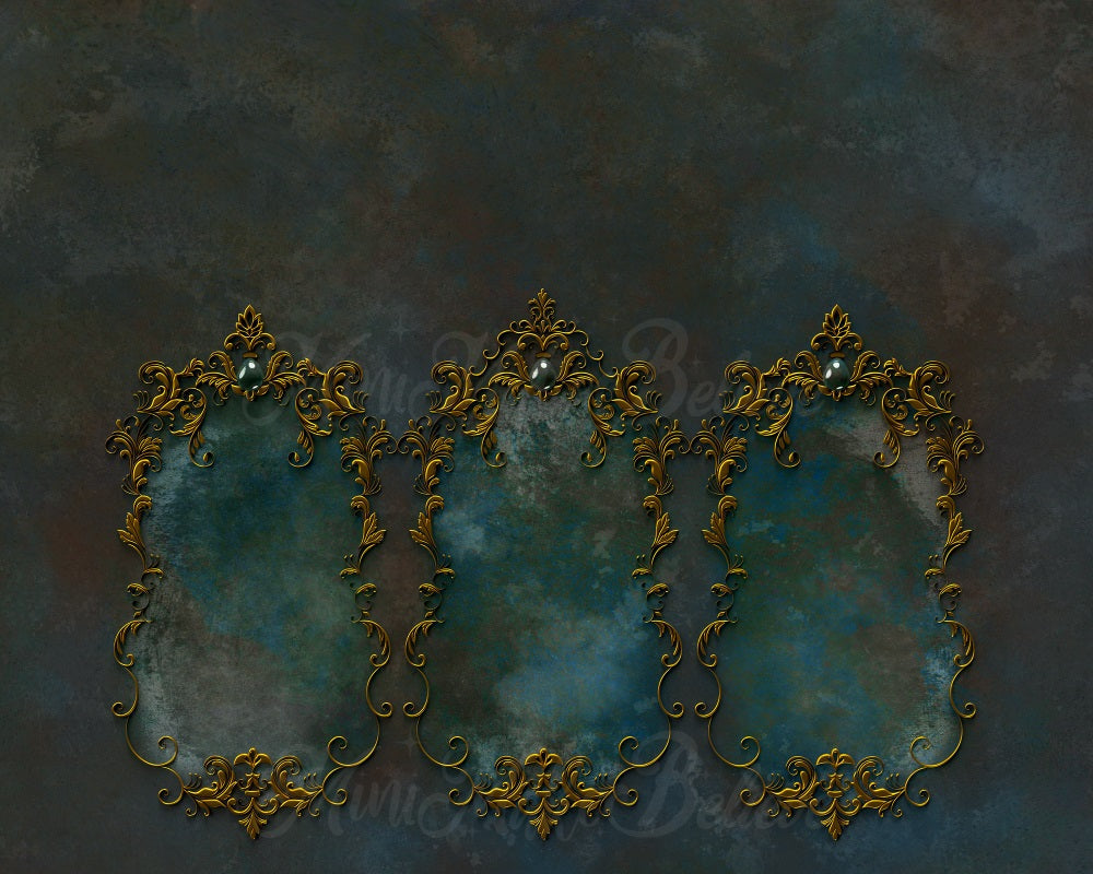 Kate Cosplay Halloween Gotischer Hintergrund Goldverzierte Wand von Mini MakeBelieve - Kate Backdrop.de