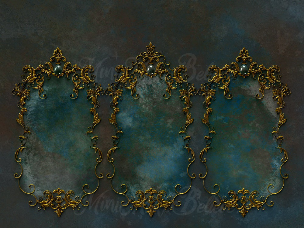 Kate Cosplay Halloween Gotischer Hintergrund Goldverzierte Wand von Mini MakeBelieve - Kate Backdrop.de