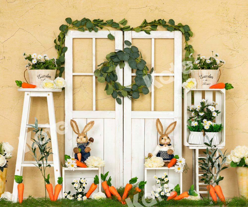Kate Ostern Hasen Hintergrund gelbe Wand von Emetselch - Kate Backdrop.de