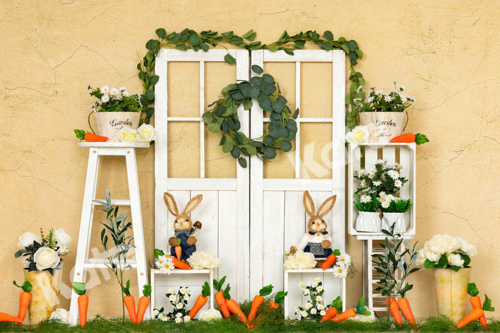 Kate Ostern Hasen Hintergrund gelbe Wand von Emetselch - Kate Backdrop.de