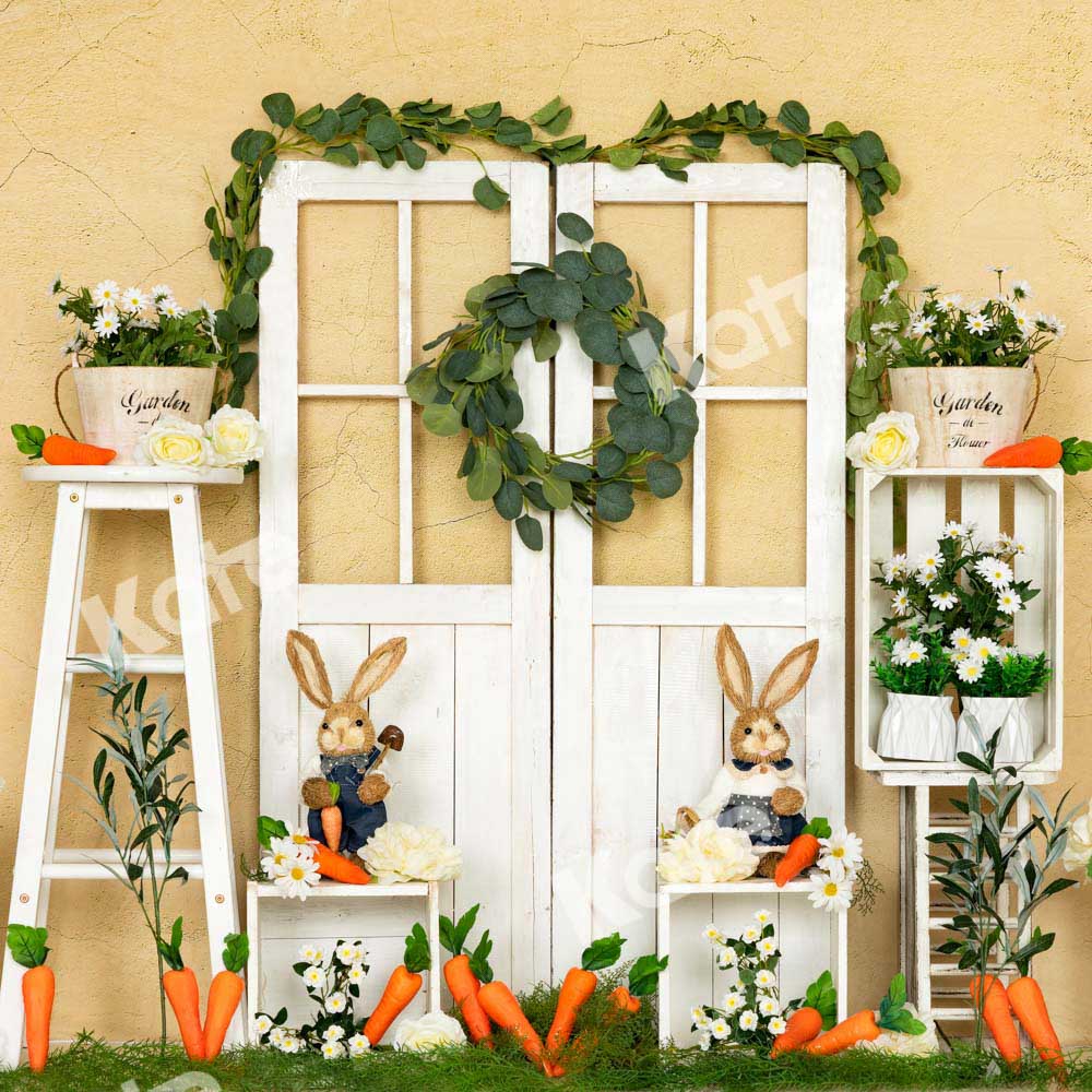 Kate Ostern Hasen Hintergrund gelbe Wand von Emetselch - Kate Backdrop.de