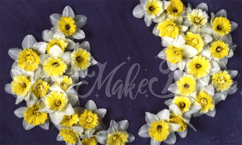 Kate Fine Art Blumenhintergrund Narzissen Neugeborene Mutterschaft von Mini MakeBelieve - Kate Backdrop.de