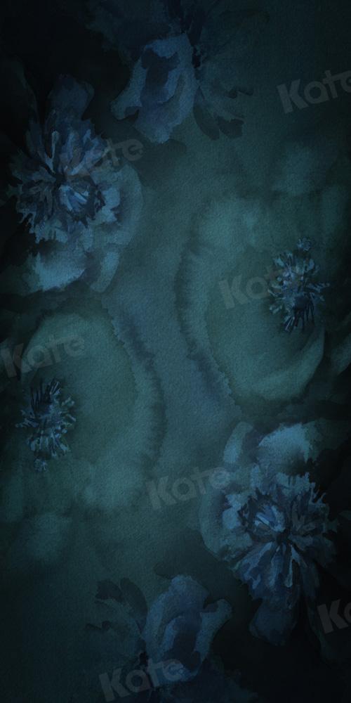 Kate Fine Art Blume blau-grüner Hintergrund von GQ - Kate Backdrop.de
