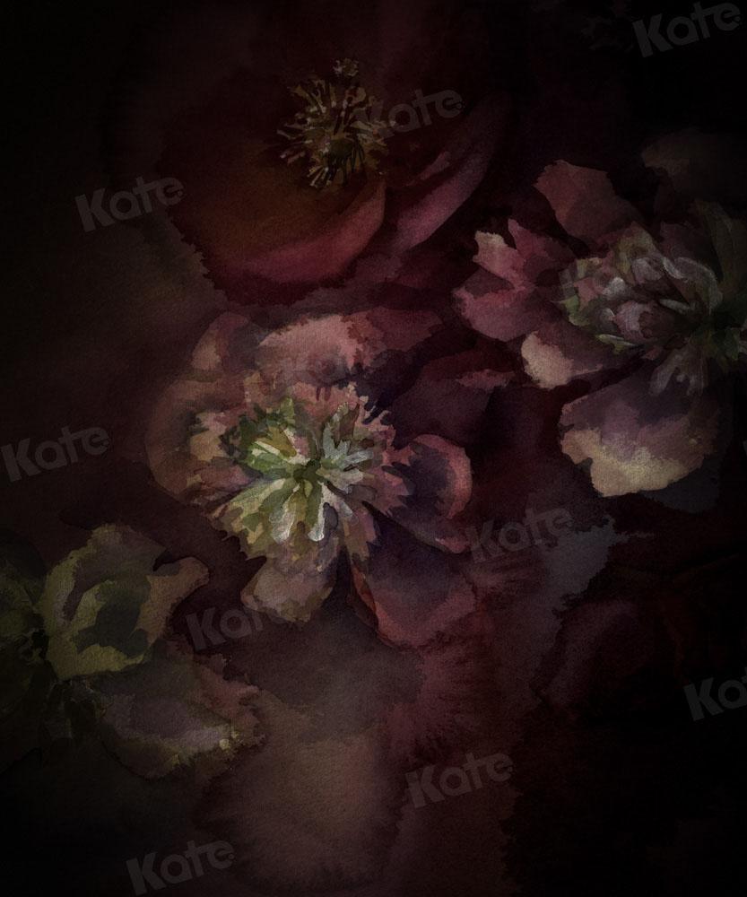 Kate Fine Art Blumen Hintergrund Lila schwanger Mädchen von GQ - Kate Backdrop.de