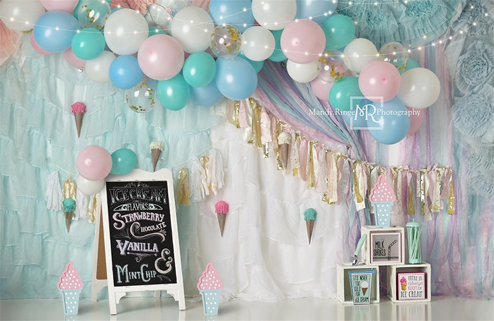 Kate Geburtstag Luftballons Vorhang Party Hintergrund von Mandy Ringe Photography - Kate Backdrop.de