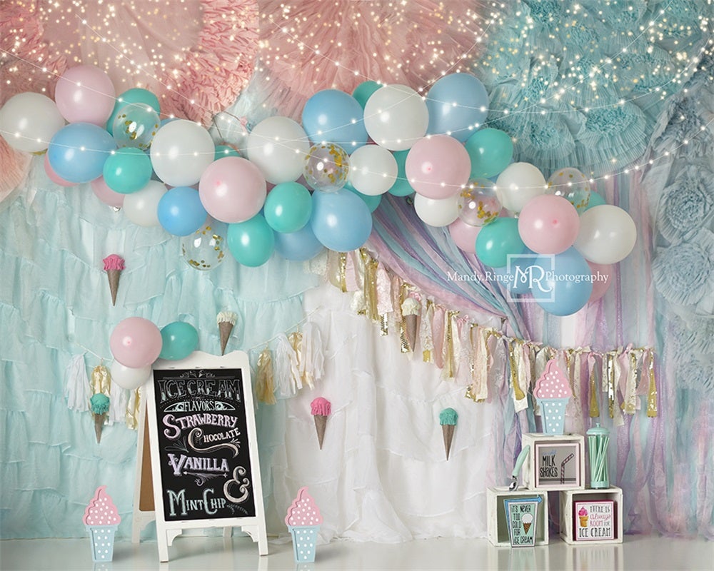 Kate Geburtstag Luftballons Vorhang Party Hintergrund von Mandy Ringe Photography - Kate Backdrop.de
