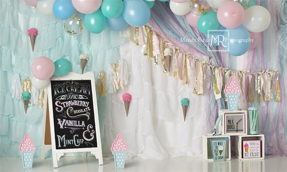 Kate Geburtstag Luftballons Vorhang Party Hintergrund von Mandy Ringe Photography - Kate Backdrop.de