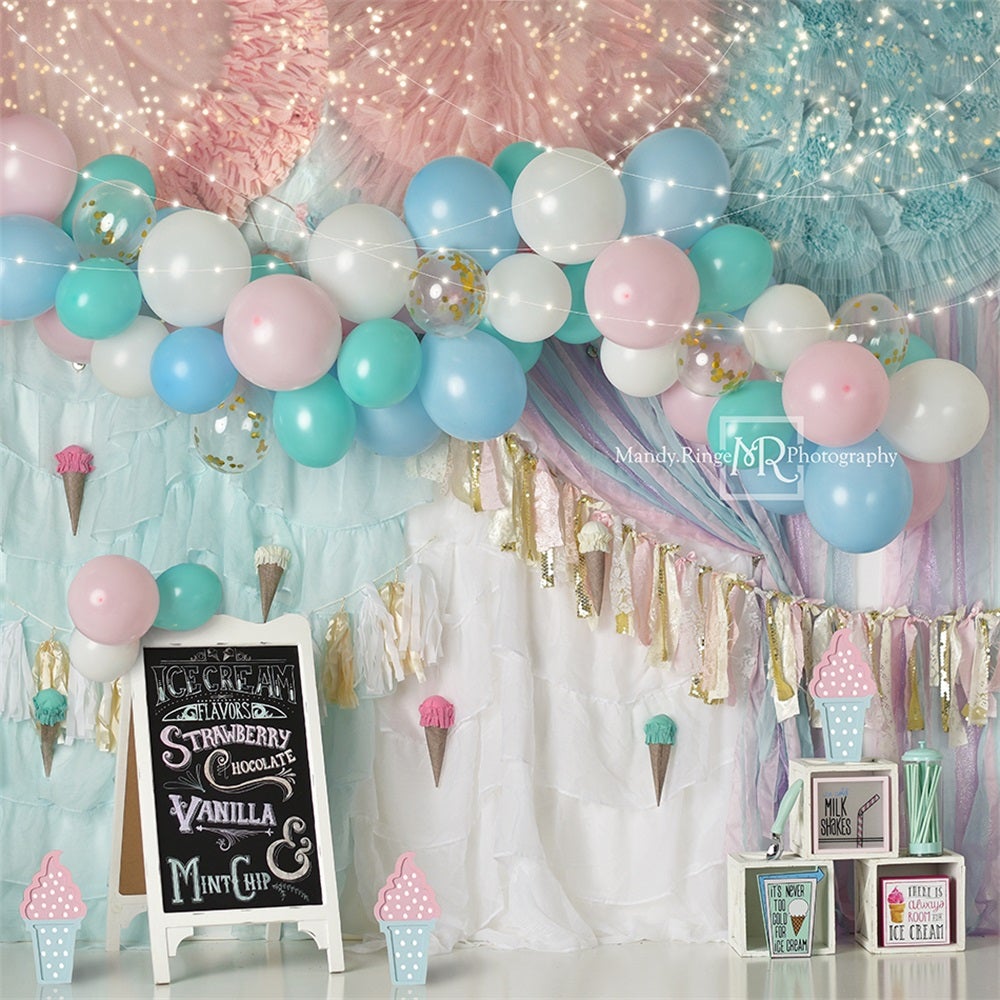 Kate Geburtstag Luftballons Vorhang Party Hintergrund von Mandy Ringe Photography - Kate Backdrop.de