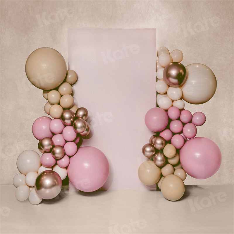 Kate Rosa Luftballons Hintergrund Geburtstag Mädchen Boho von Uta Mueller Photography - Kate Backdrop.de
