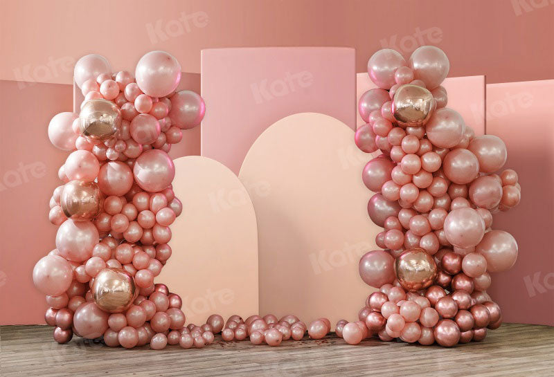 Kate Boho Rosa Luftballons Hintergrund Cake Smash Hochzeit Party von Uta Mueller Photography - Kate Backdrop.de