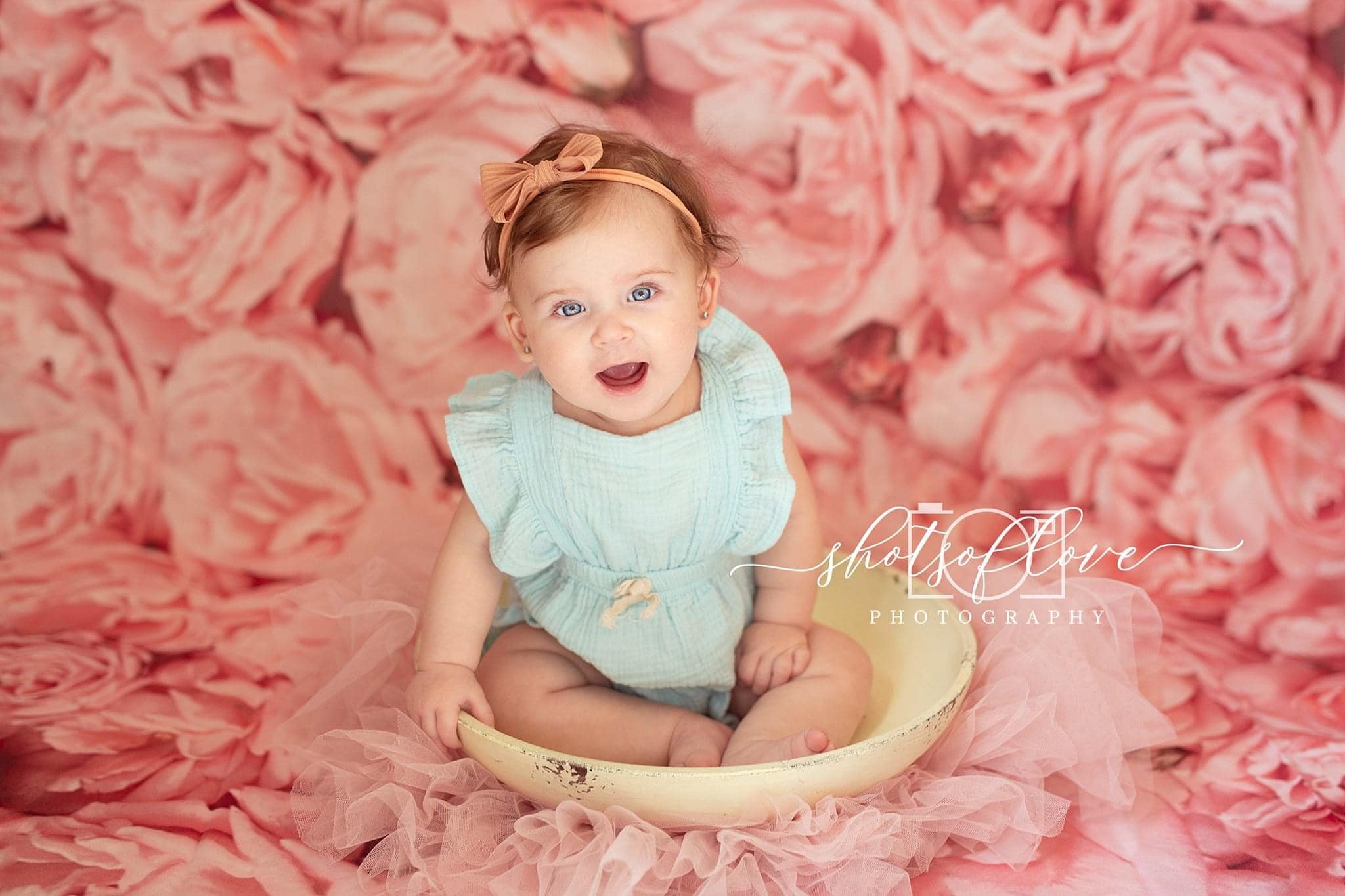 Kate Voller rosa Blumen Hintergrund für die Fotografie Hochzeit - Katebackdrop.de